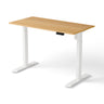 OmniGO regulējama augstuma galds, ozola galda virsma 120 × 60 cm, balts rāmis