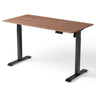 OmniGO regulējama augstuma galds, riekstkoka galda virsma 140 × 70 cm, melns rāmis