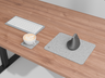 Gaiši pelēks peles paliktnis MousePad darba vietā